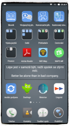 Jazykové a vzdělávací programy Anobic pro Android