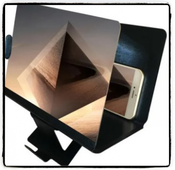 Zvětšovací 3D obrazovka k mobilnímu telefonu (Černá)